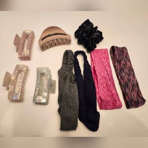 Effortless Hair Essentials Bundle – Clips, Headbands & Satin Scrunchie